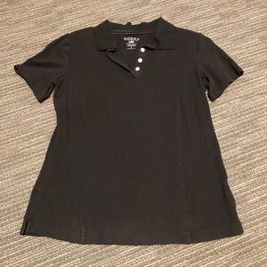 Women’s black polo